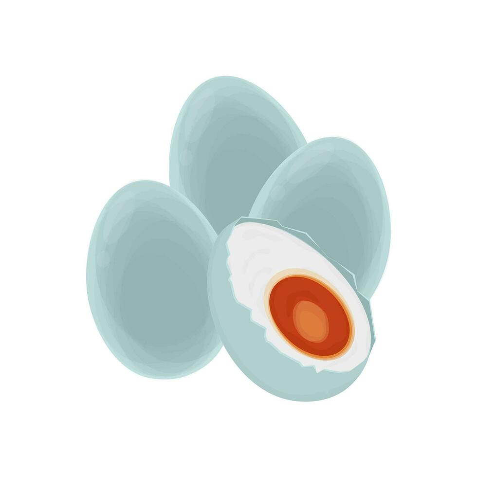 Logo Illustration of Boiled Duck Eggs or Salted Eggs vector