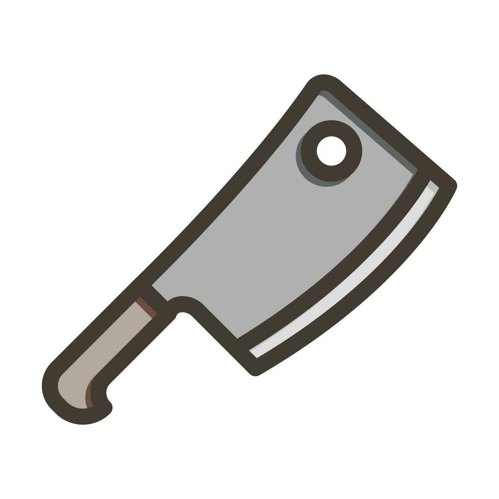 Cleaver Vector Thick Line Filled Colors Icon For Personal And Commercial Use.