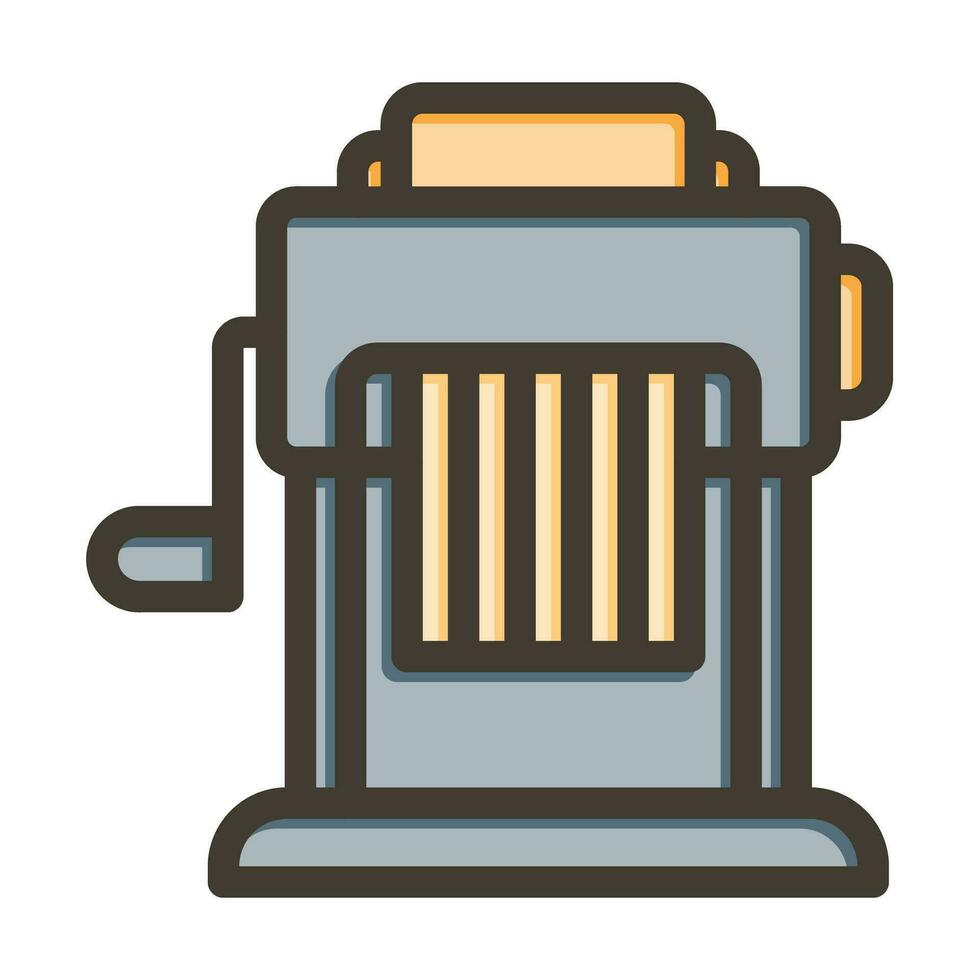 Pasta Machine Vector Thick Line Filled Colors Icon For Personal And Commercial Use.