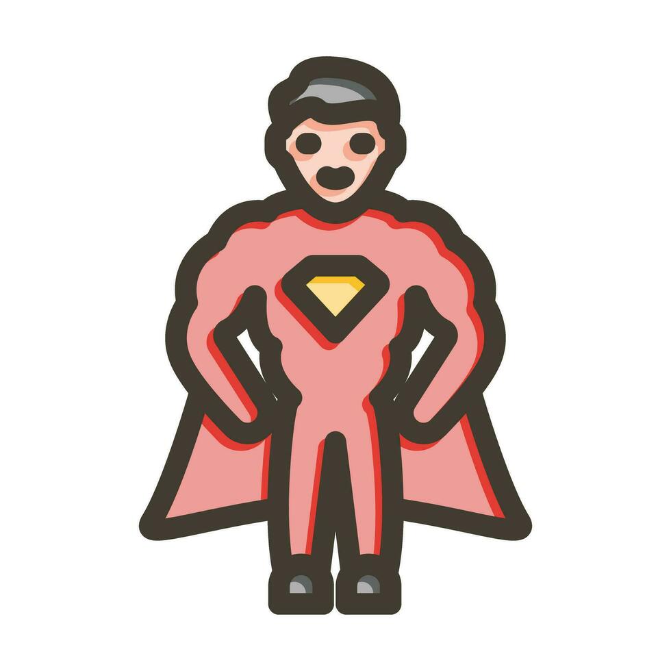 Hero Vector Thick Line Filled Colors Icon For Personal And Commercial Use.