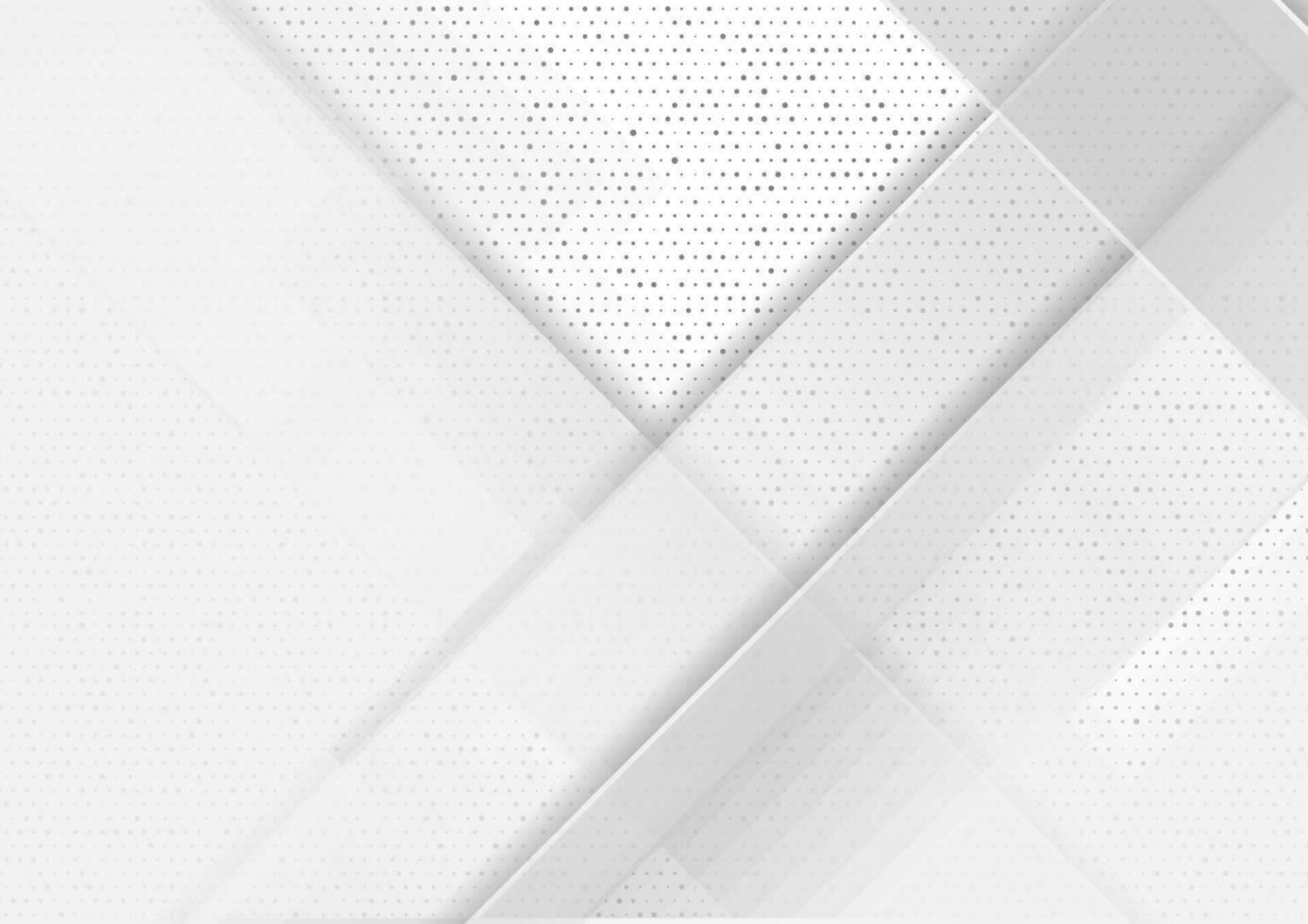 Grey geometric tech abstract background with small dots vector