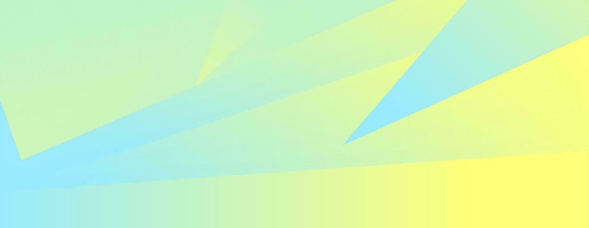 Pastel cyan and yellow abstract geometric background vector