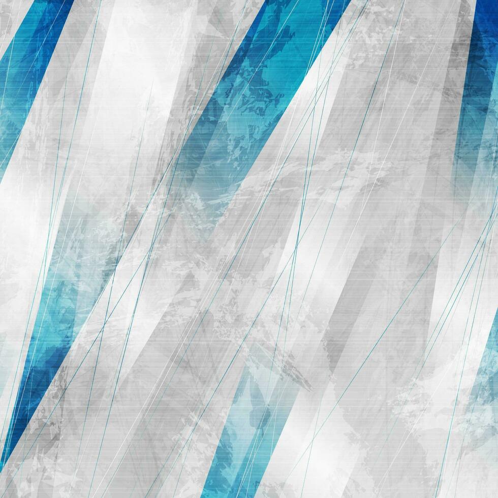 Blue and grey grunge stripes abstract background vector