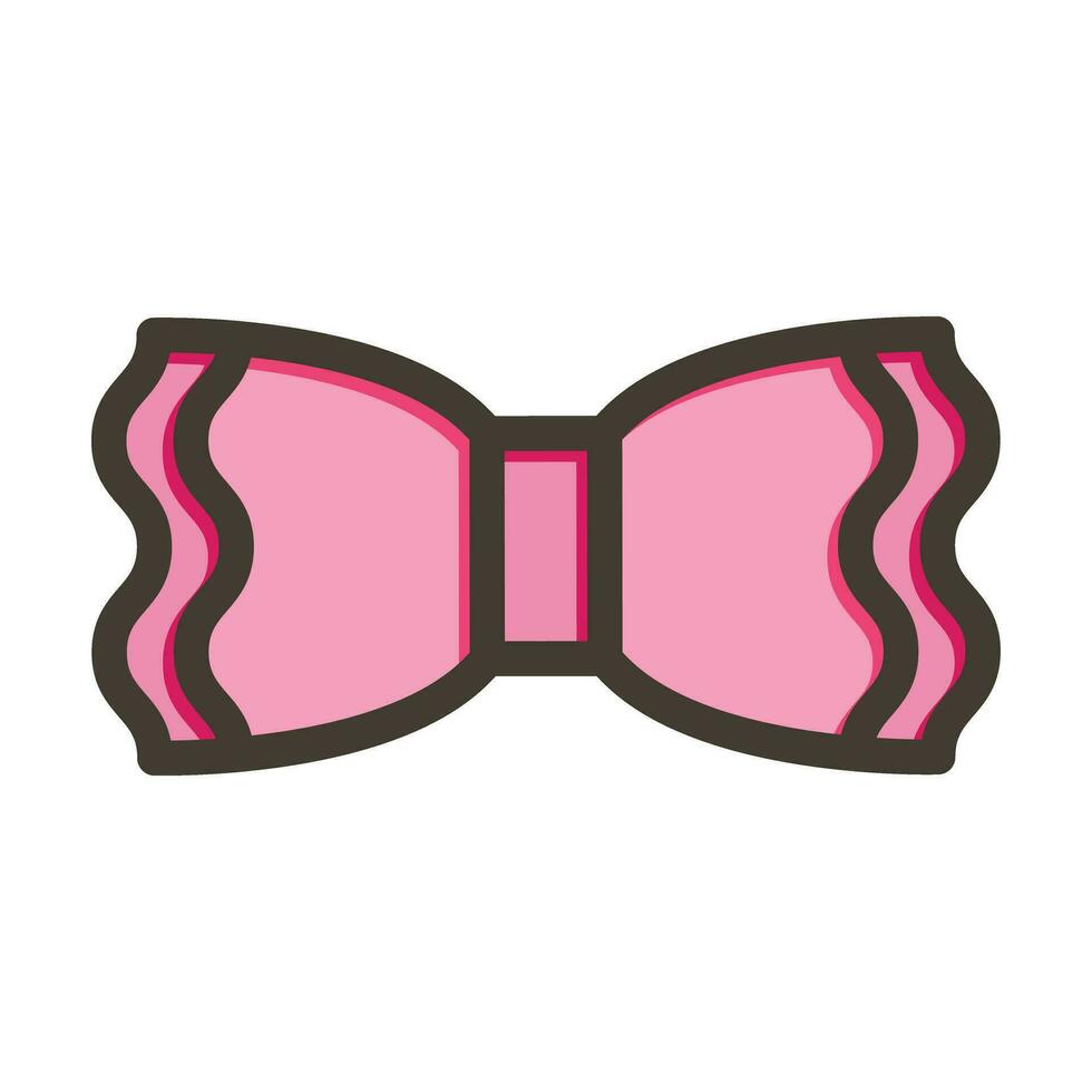 Bow Tie Vector Thick Line Filled Colors Icon For Personal And Commercial Use.