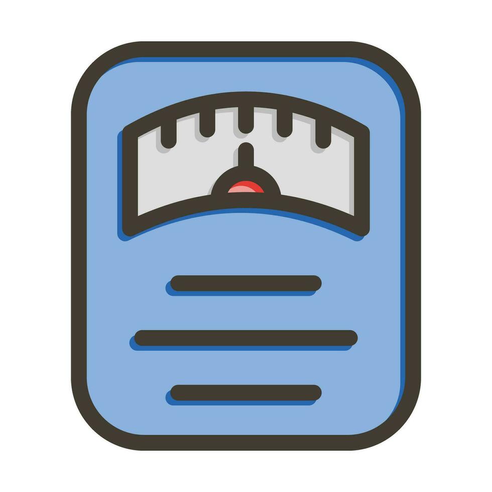 Weight Vector Thick Line Filled Colors Icon For Personal And Commercial Use.