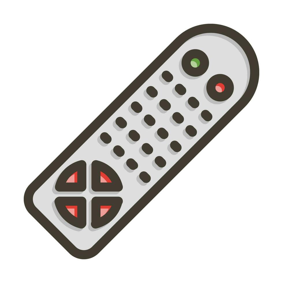 Remote Control Vector Thick Line Filled Colors Icon For Personal And Commercial Use.