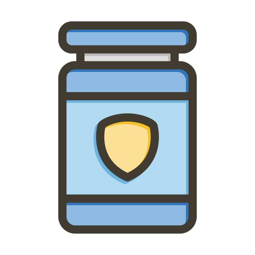 Protein Vector Thick Line Filled Colors Icon For Personal And Commercial Use.