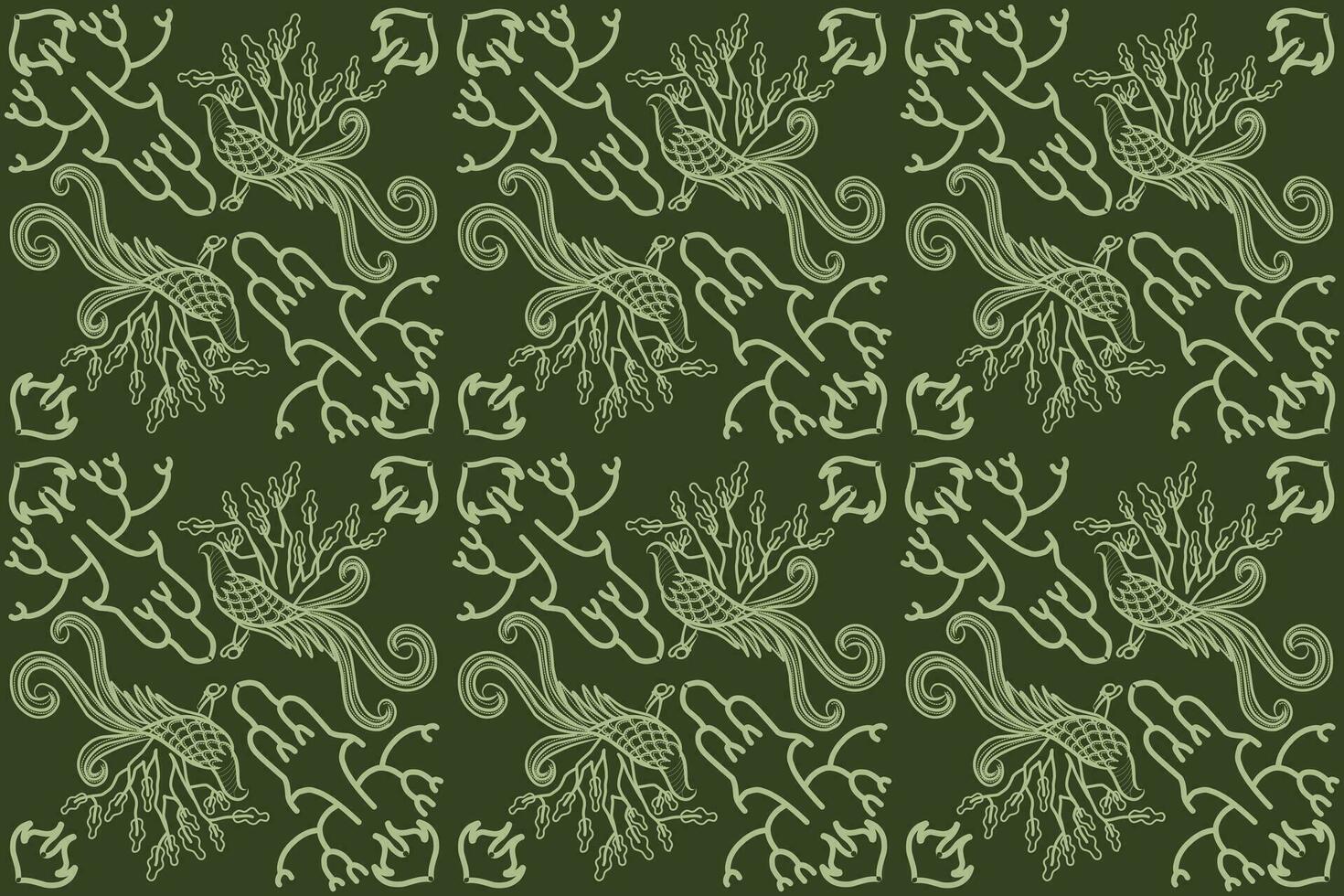 batik motif design, can be used for background or fabric design. This design can be connected repeatedly and will always connect vector