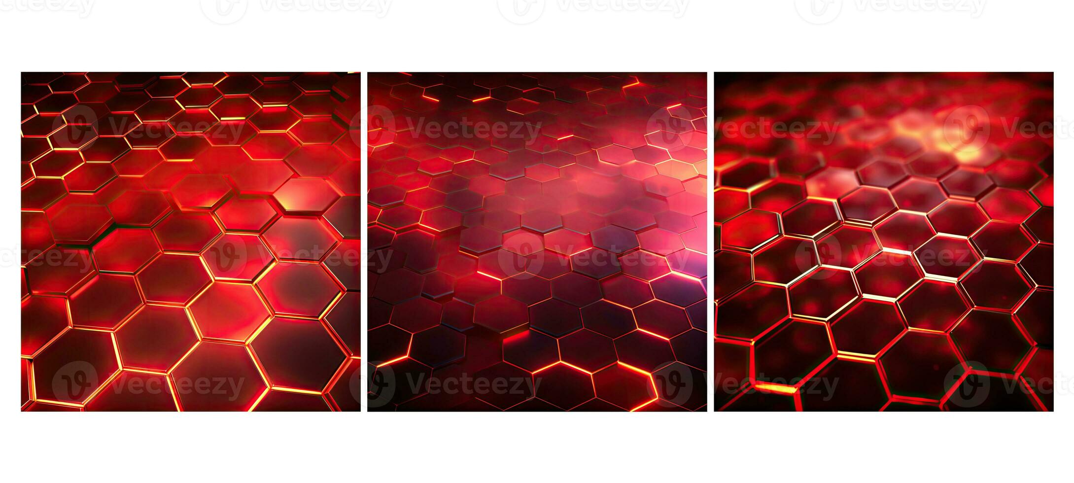 abstract red light hexagon background photo