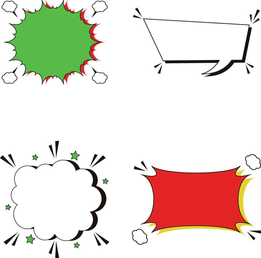 cómic habla burbuja efecto icono recopilación. sencillo diseño forma. vector ilustración