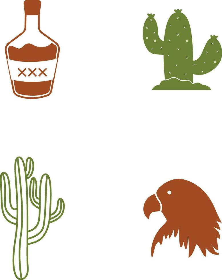 Wild West Icon Set. Simple and Flat Design. Old Art Style. Vector Illustration
