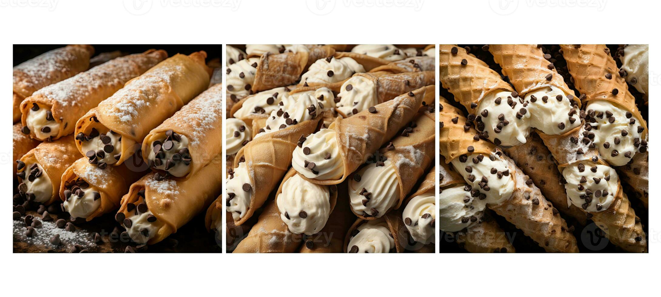 dulce cannoli comida textura antecedentes foto