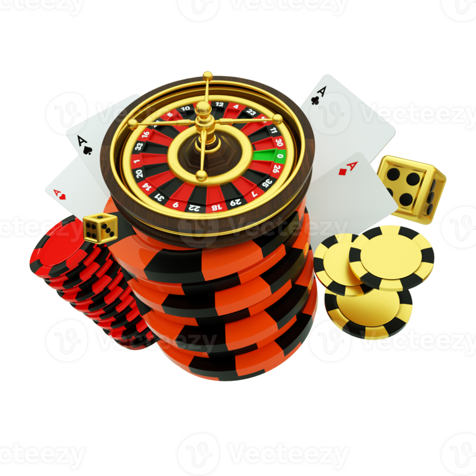 3d render object casino png