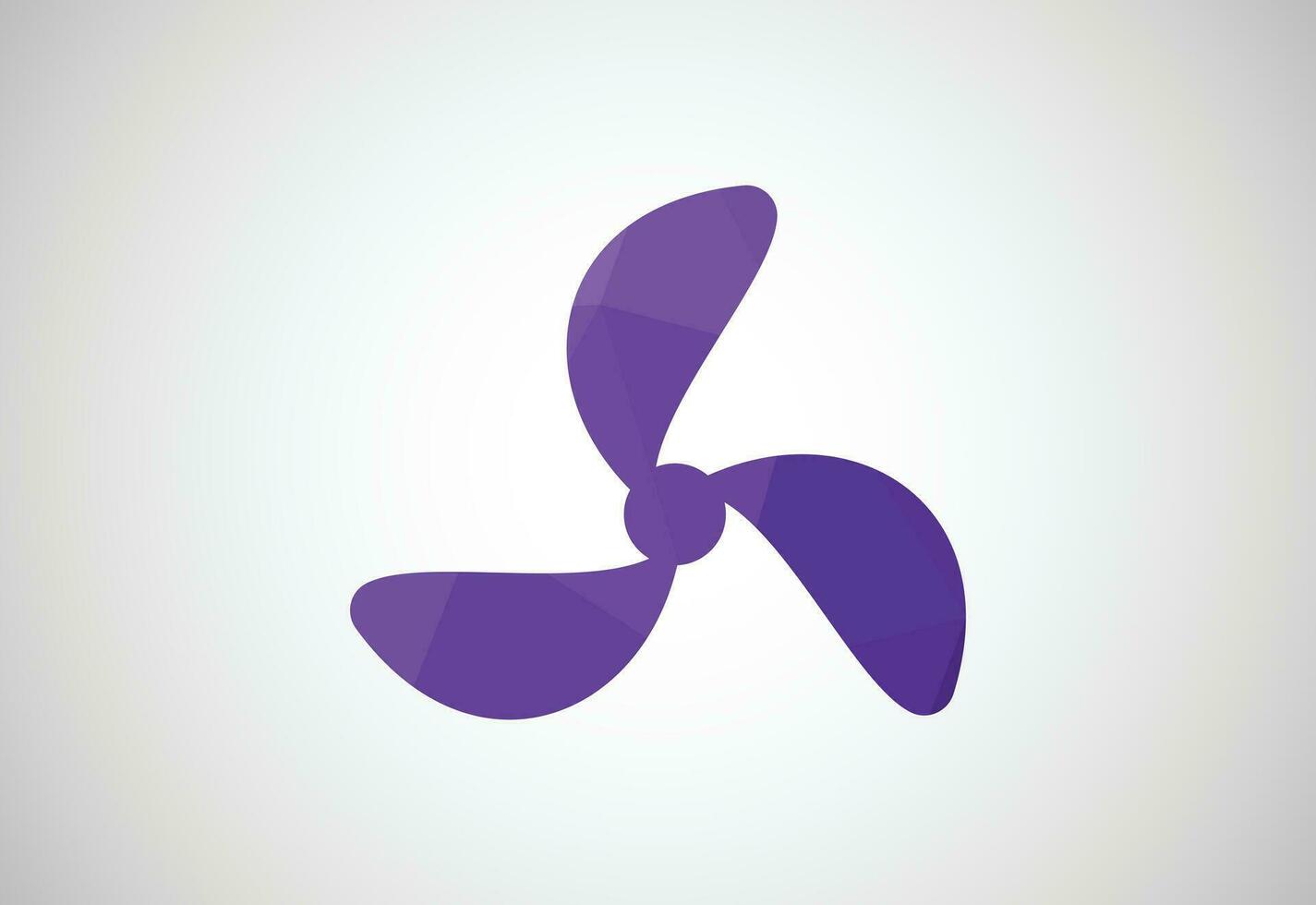 Low Poly and Creative Fan logo design, Vector illustration