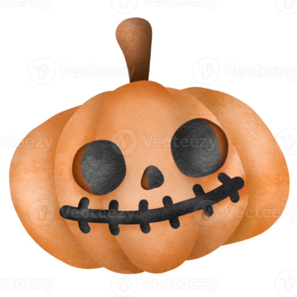 Víspera de Todos los Santos calabaza con contento rostro. png