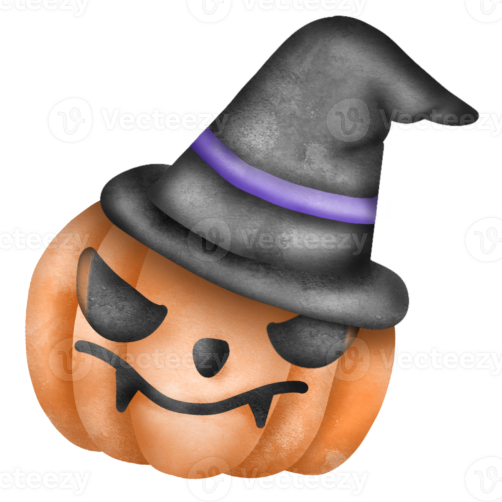 Halloween citrouille avec content affronter. png