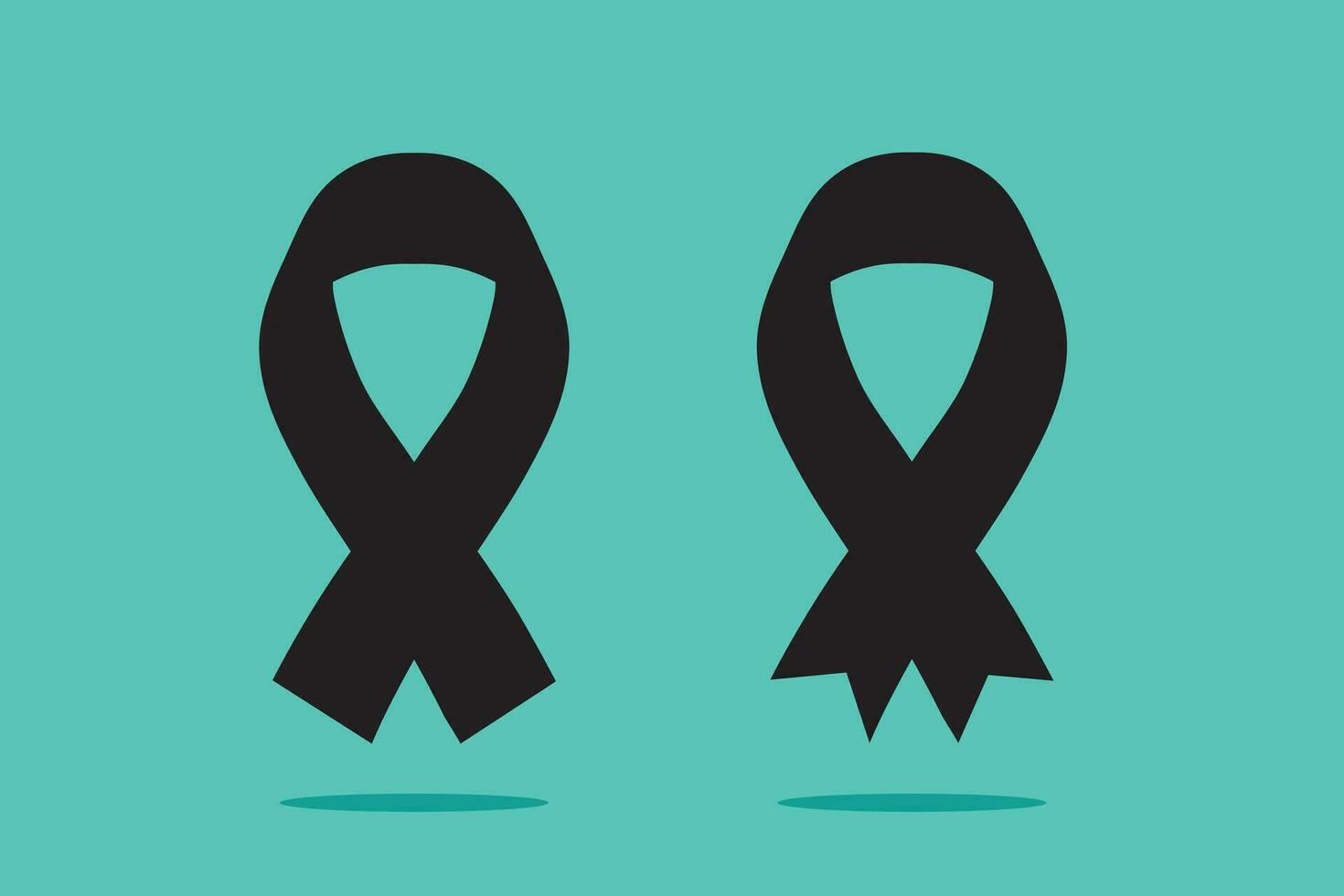 Mourning and melanoma support symbol vector