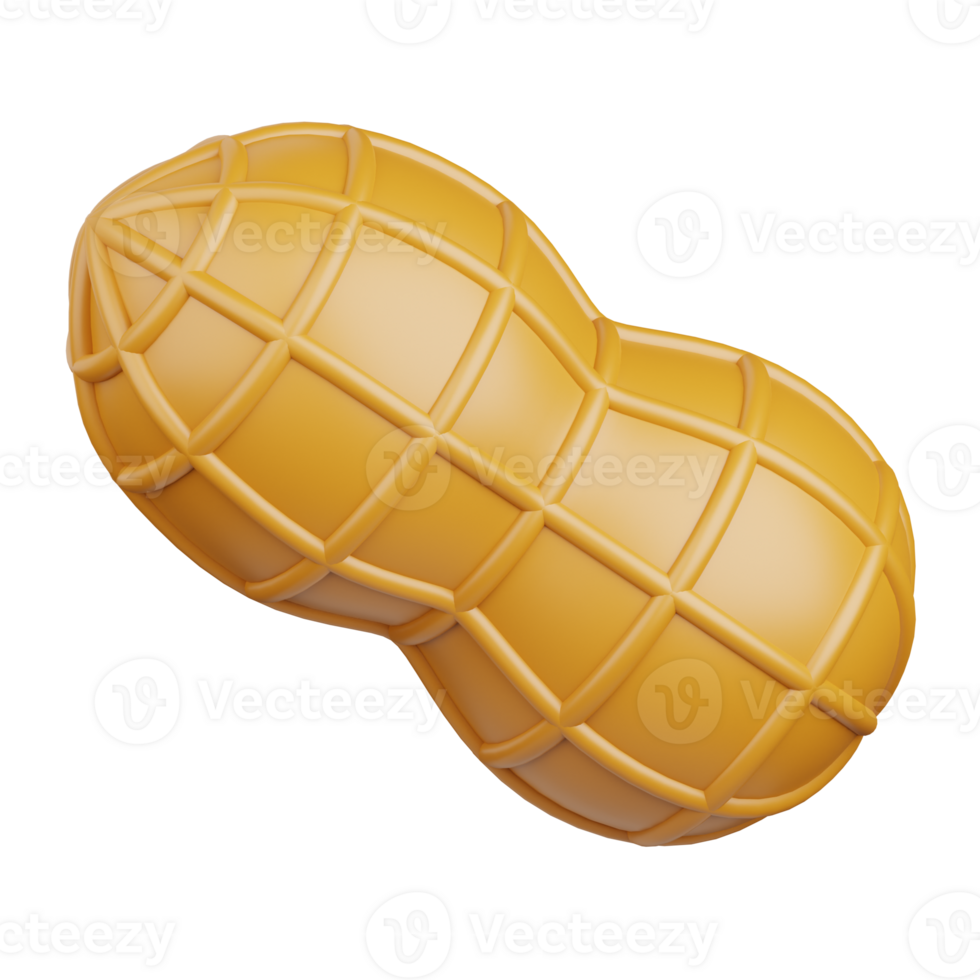 3d rendering peanut isolated useful for food, allergen, allergy, disease and antigen design element png