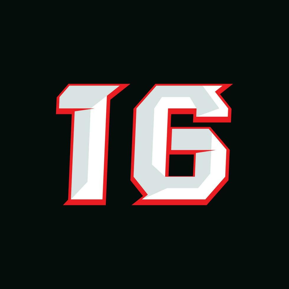 Namber Racing 16 design vector