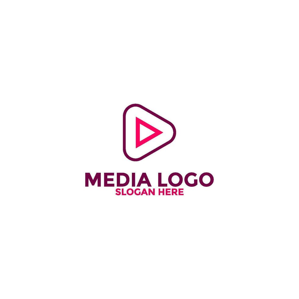 Play Media Button Symbol Logo Icon Vector