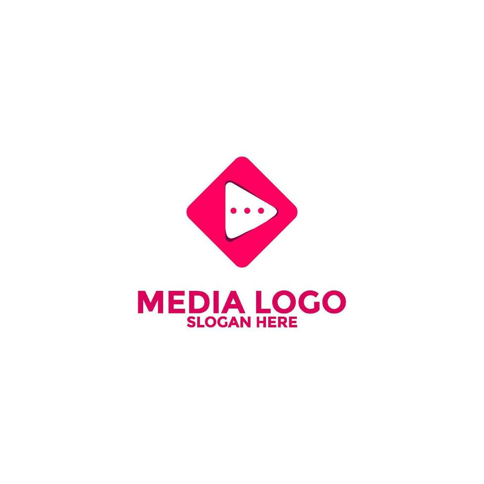 Play Media Button Symbol Logo Icon Vector