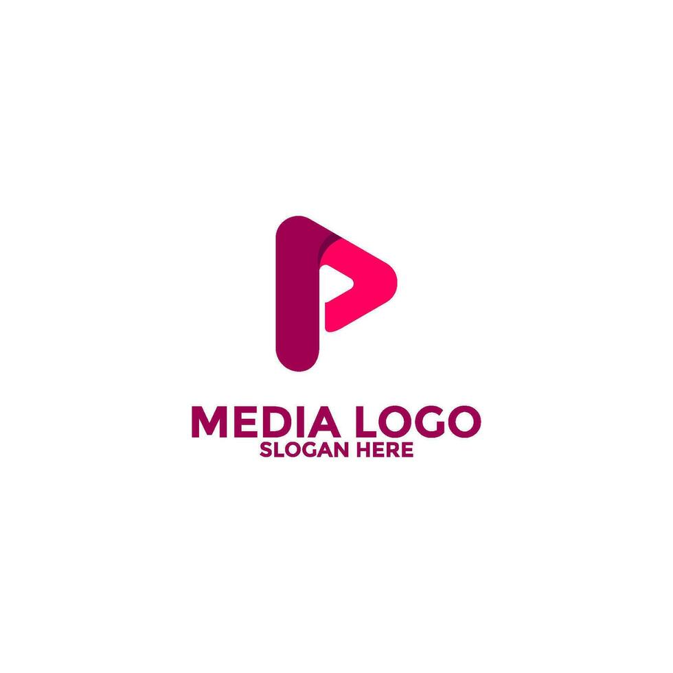 Play Media Button Symbol Logo Icon Vector