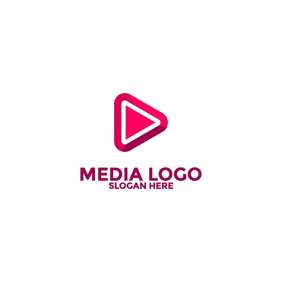 Play Media Button Symbol Logo Icon Vector