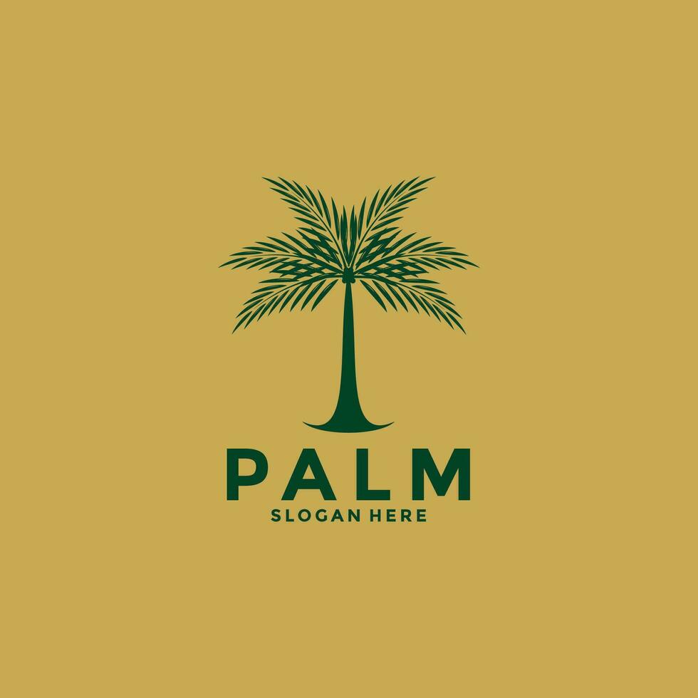 Palm tree logo design vector, Creative Palm leaf logo template vector