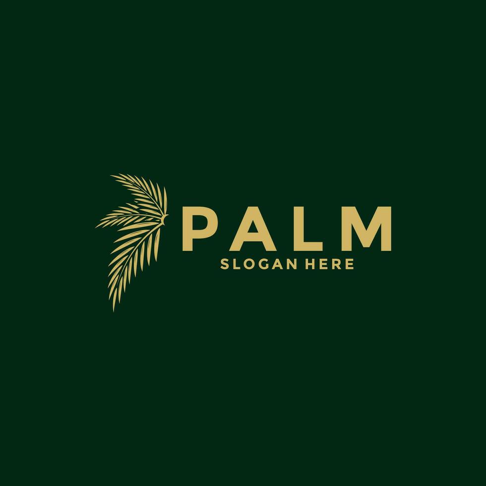 Palm Leaf logo design vector, Creative Palm leaf logo icon template vector