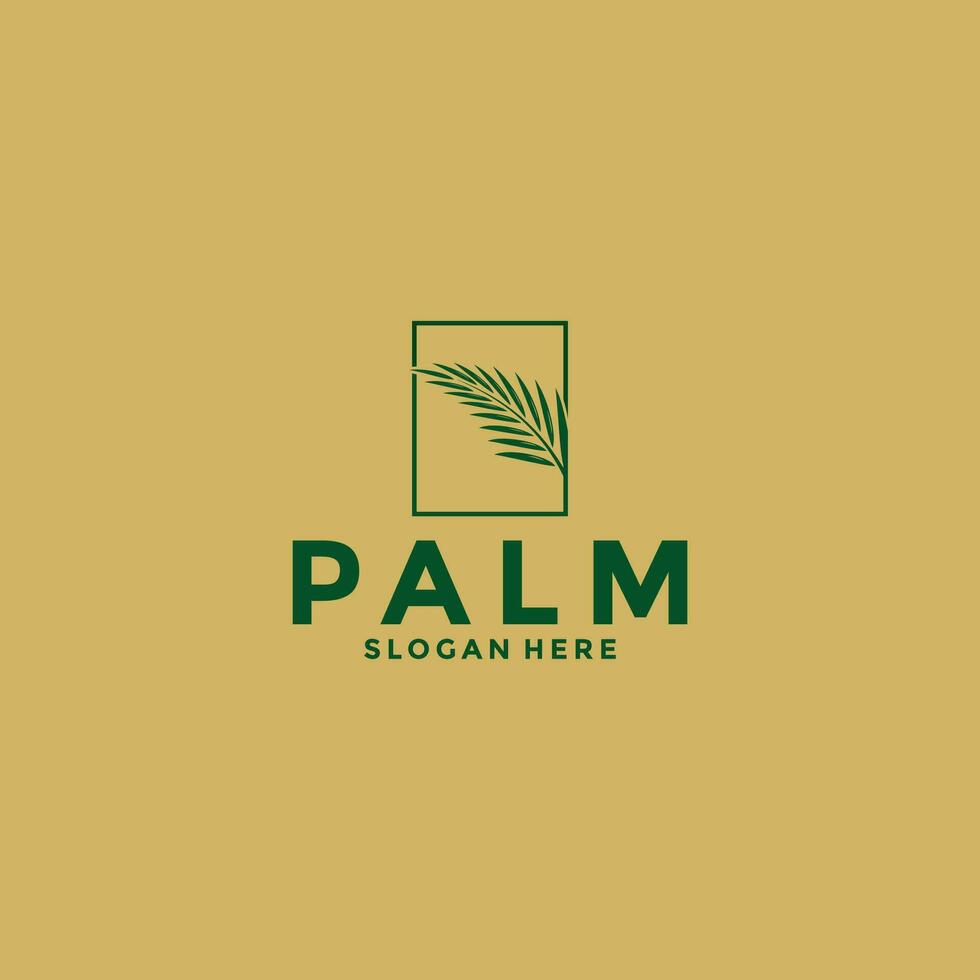 Palm Leaf logo design vector, Creative Palm leaf logo icon template vector