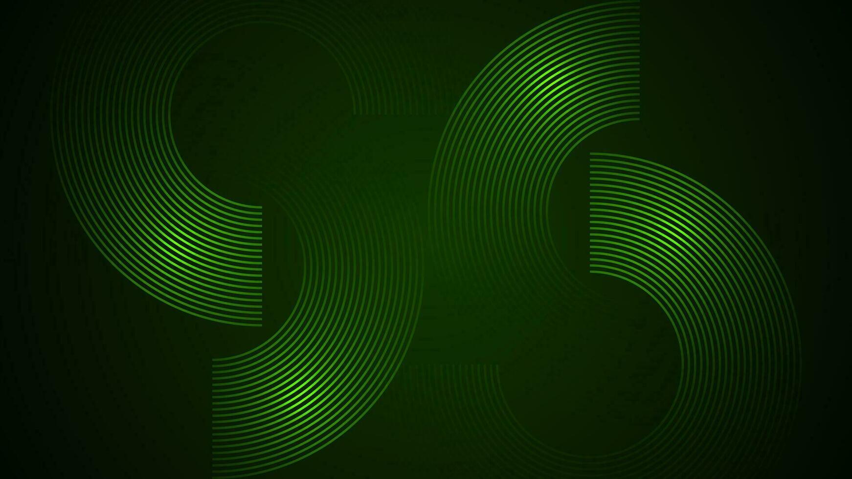 Dark green simple abstract background with lines in a curved style geometric style as the main element. vector