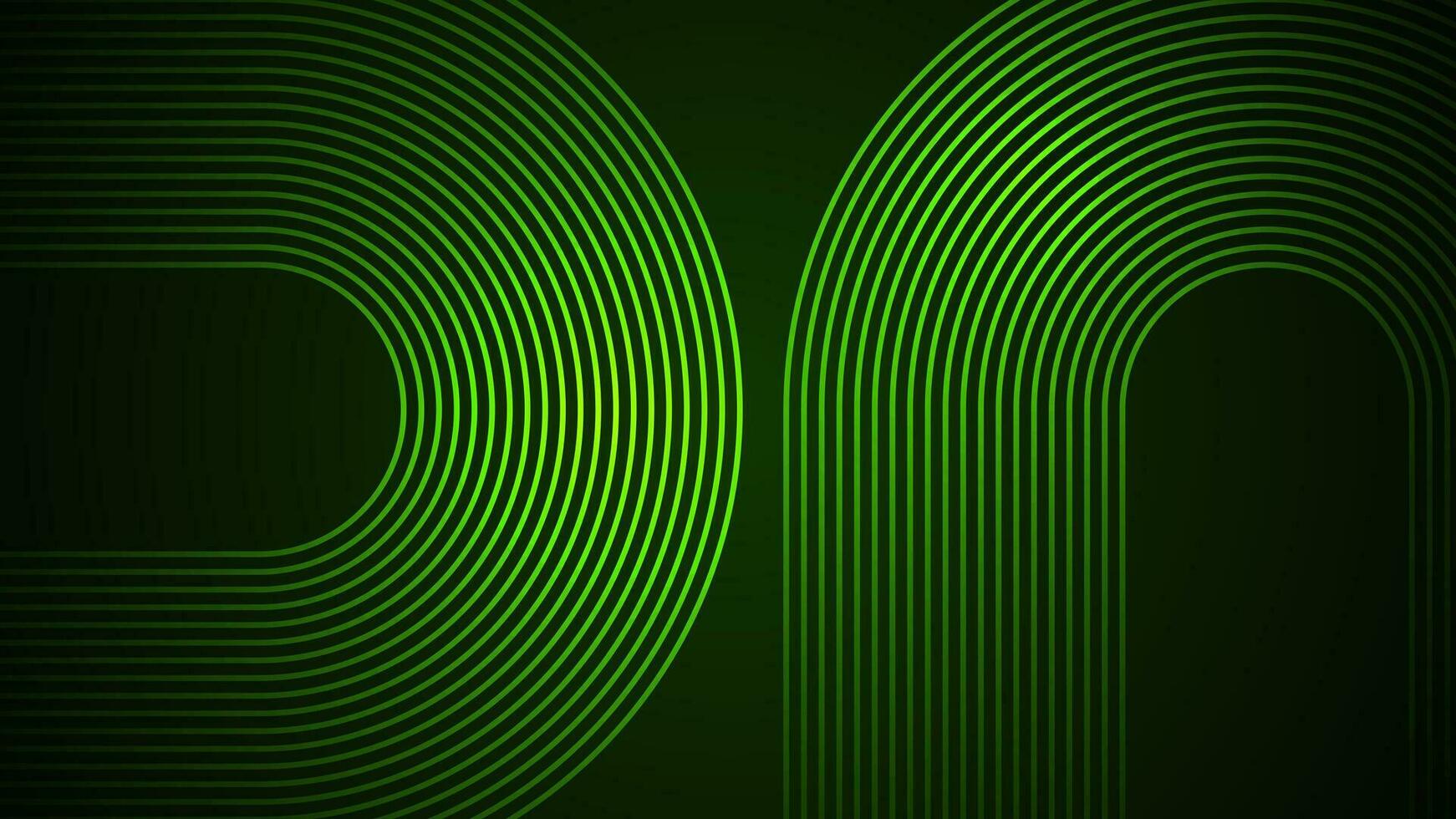 Dark green simple abstract background with lines in a curved style geometric style as the main element. vector