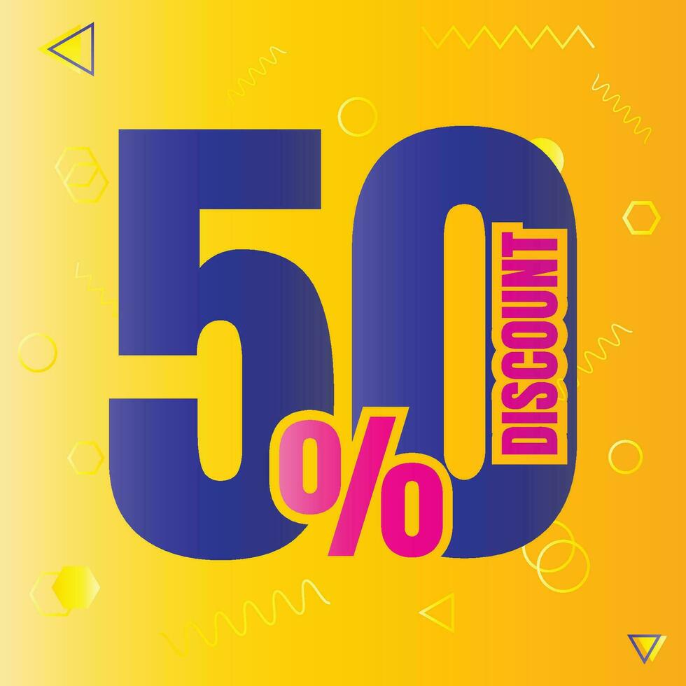 50 percent discount deal sign icon, 50 percent special offer discount vector, 50 percent sale price reduction offer design, Friday shopping sale discount percentage icon design vector