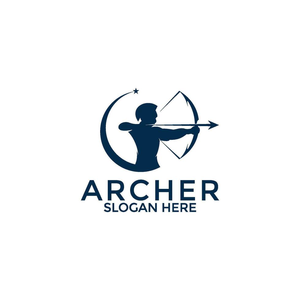archer logo vector, creative archer logo design template vector