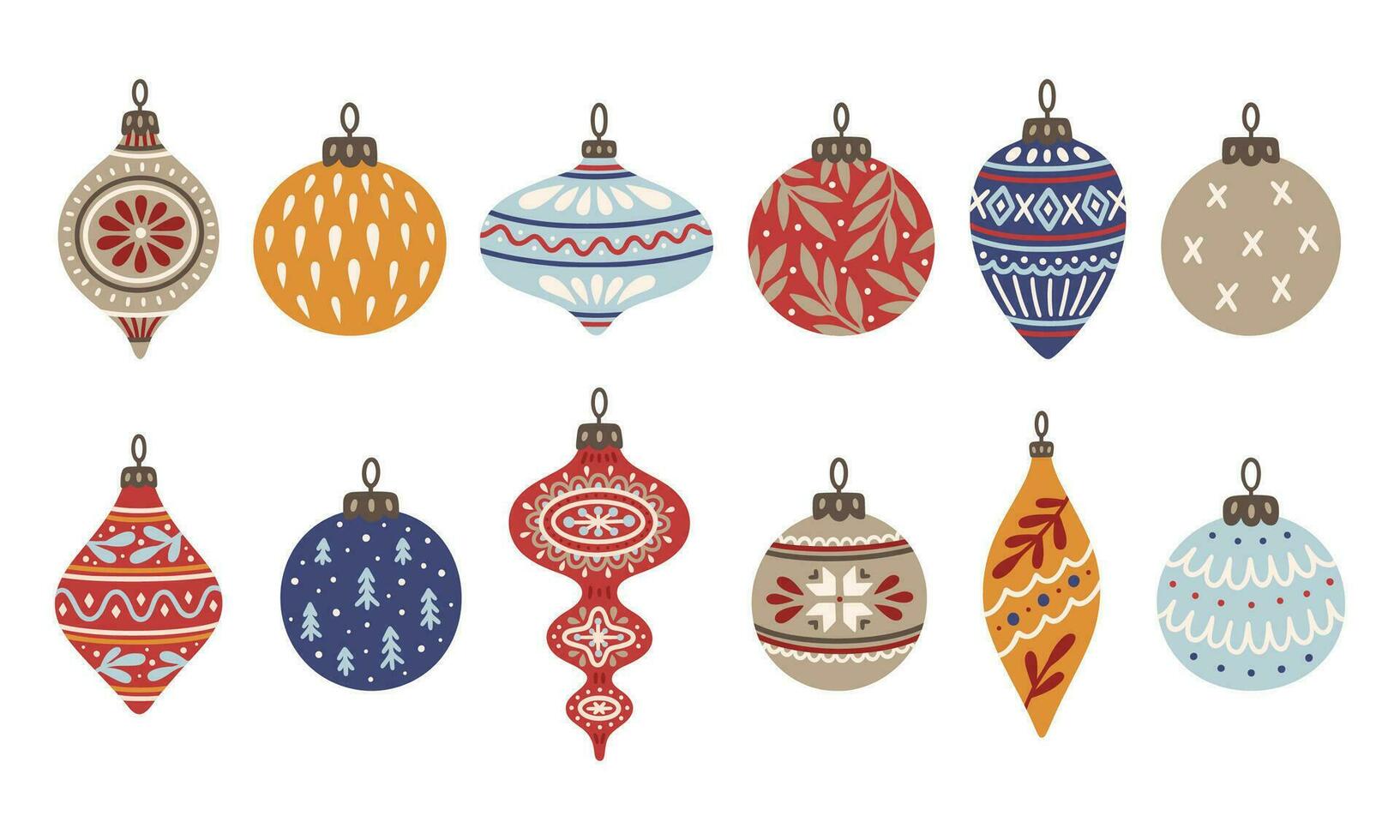 Christmas toys set vector