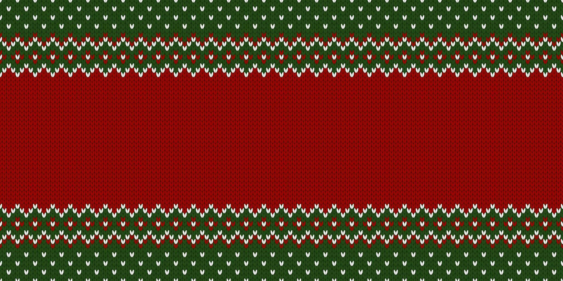 Ugly Christmas Sweater Party. Template with place for text. Knitted pattern. vector