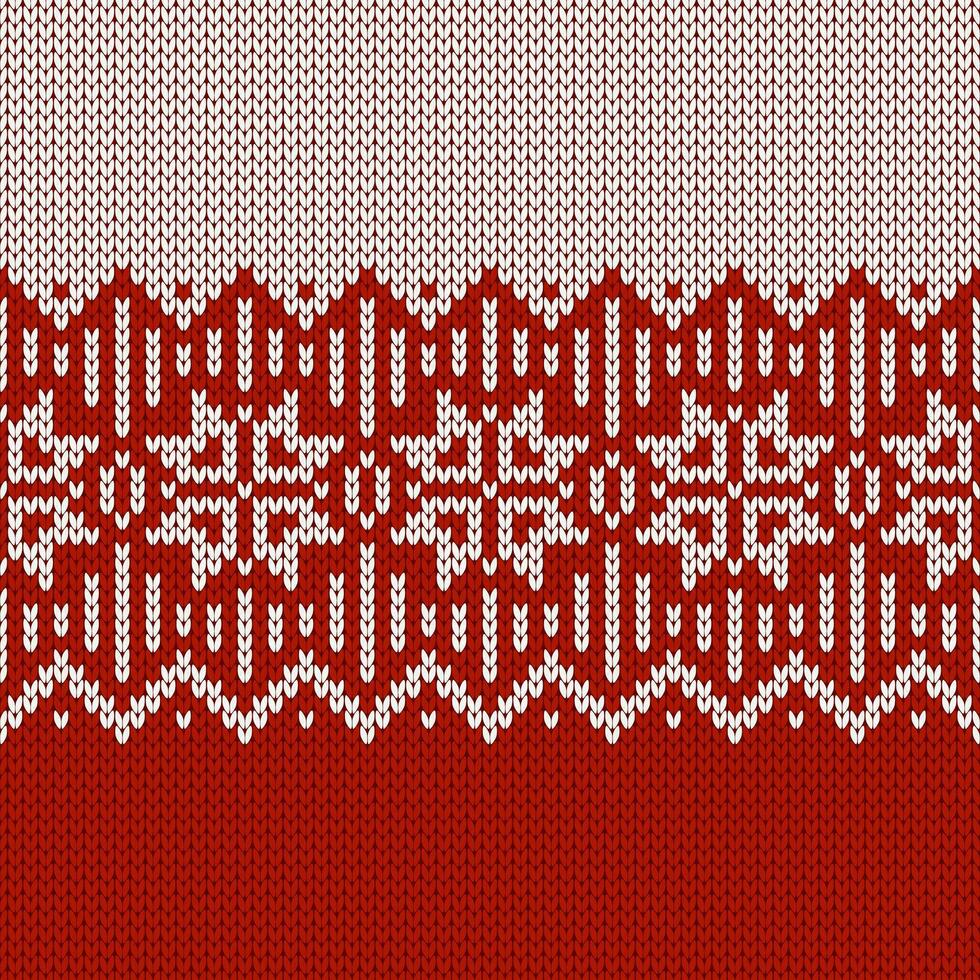 Norwegian native style sweater, ornament with snowflakes. Fair Isle design. vector