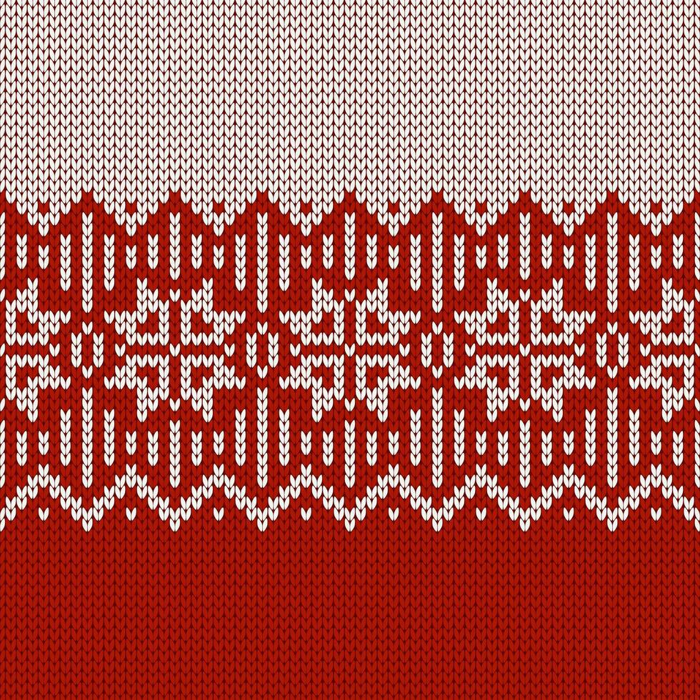 Norwegian native style sweater, ornament with snowflakes. Fair Isle design. vector