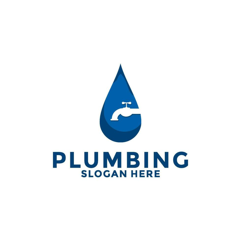 plumbing service logo template, creative plumbing logo vector symbol