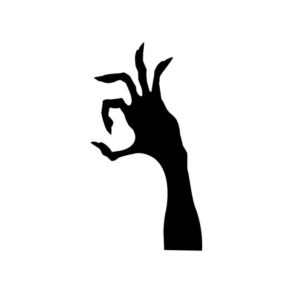 Zombie hand icon vector. Hand illustration sign. Halloween symbol. vector