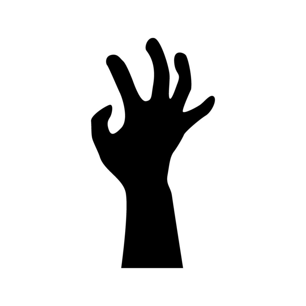 Zombie hand icon vector. Hand illustration sign. Halloween symbol. vector