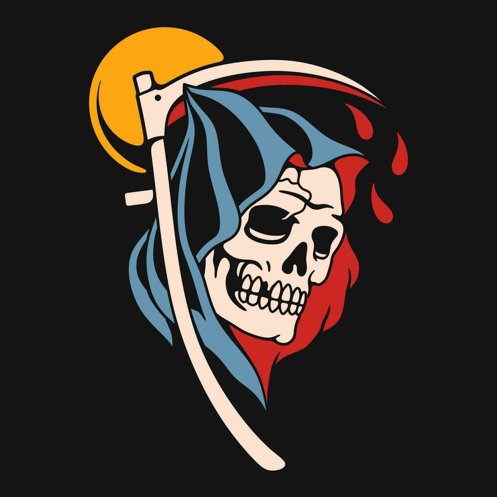 Traditional grim reaper vector design