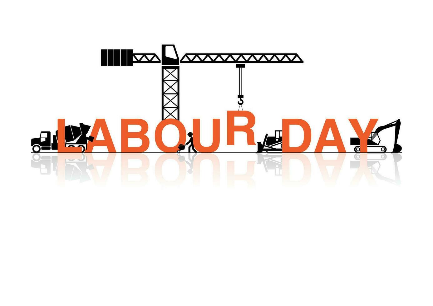 Labor Day Icon Background. Vector Style.