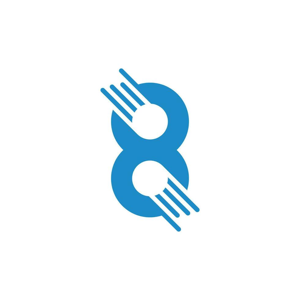 number 8 movement object logo vector