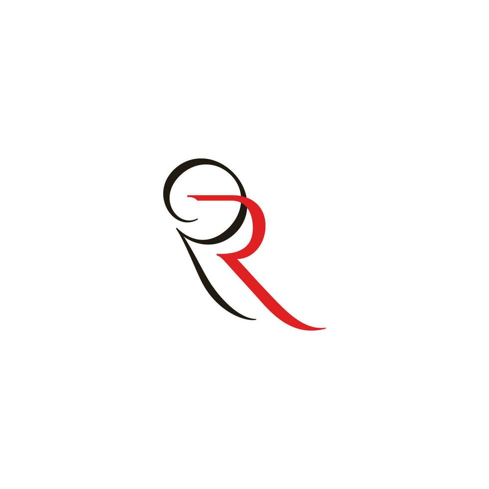 letter pr abstract curves logo vector