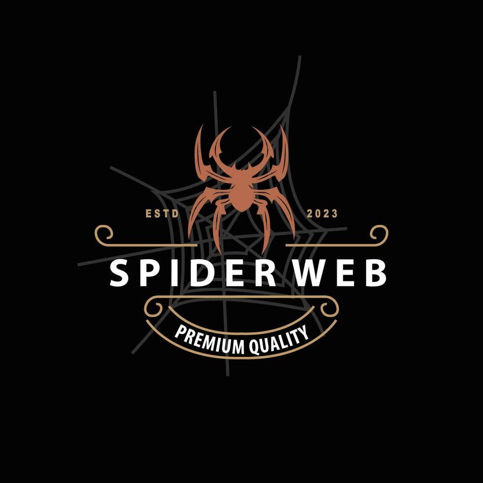 Spider Insect Logo Simple Design Vector Illustration Template