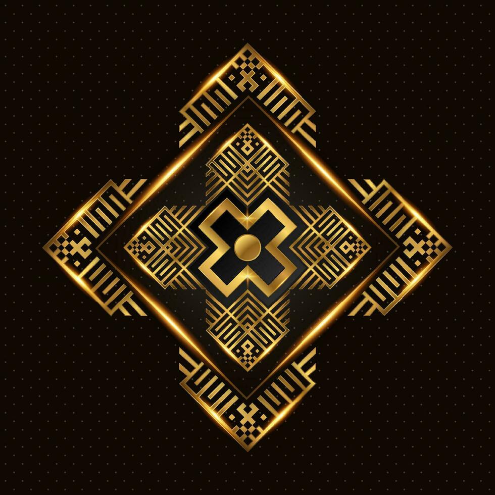 abstract elegant rectangle golden and black background vector