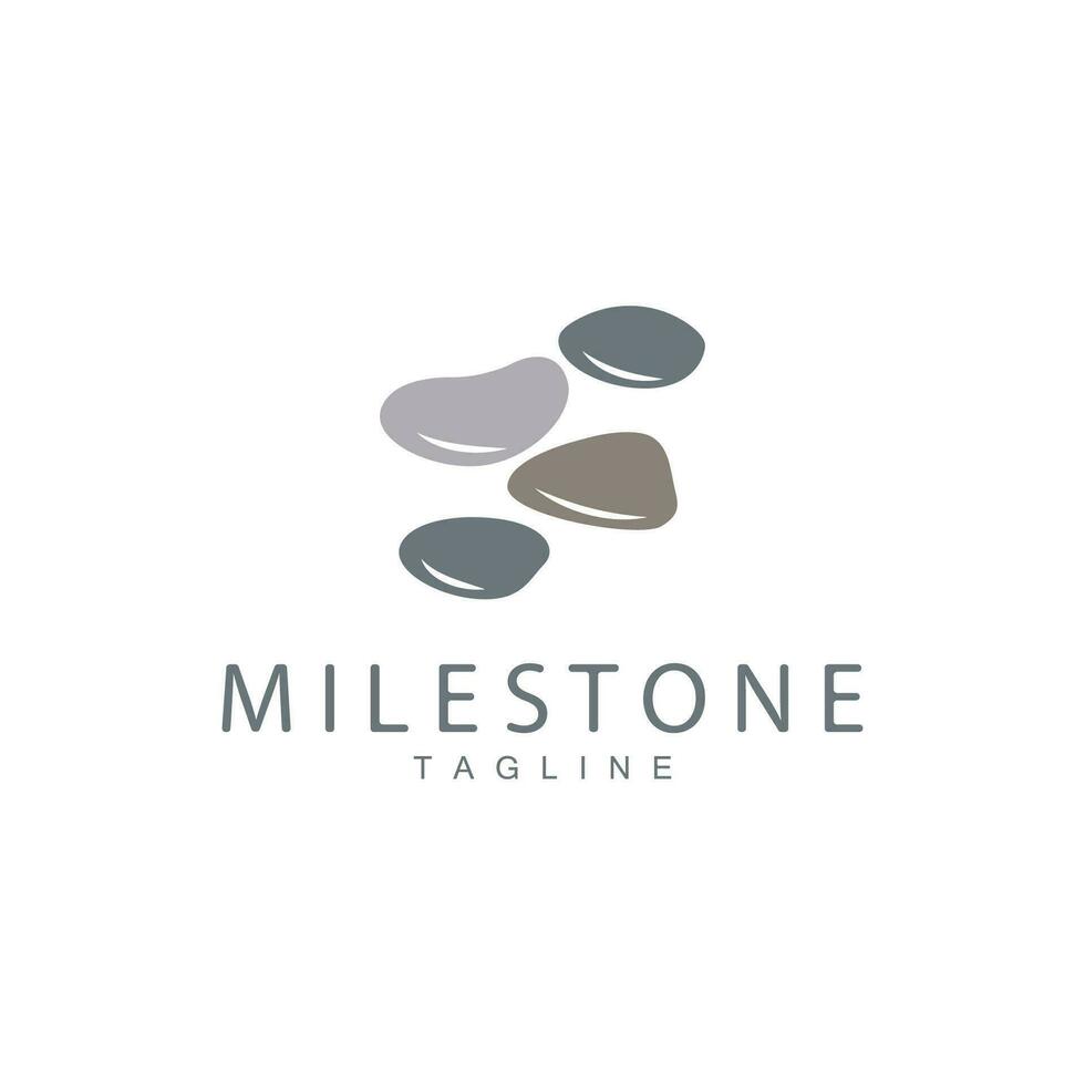 Stone Vector Logo, Stone Design Balance Milestone Vector Templet Symbol Illustration