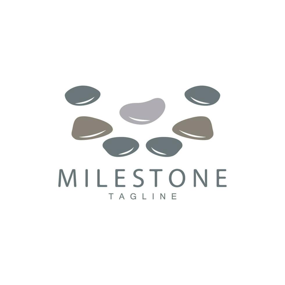 Stone Vector Logo, Stone Design Balance Milestone Vector Templet Symbol Illustration