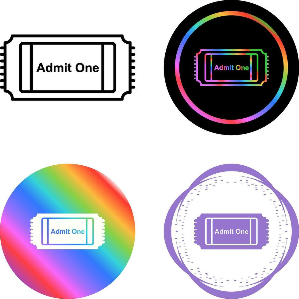 Movie Ticket Vector Icon